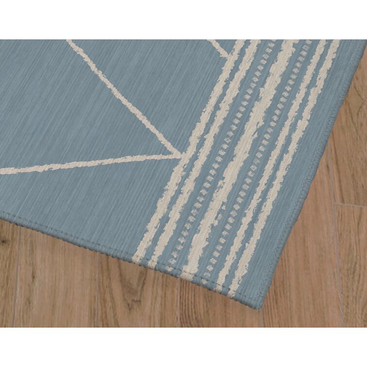 Union Rustic Abreona Blue Indoor/Outdoor Rug Wayfair Canada